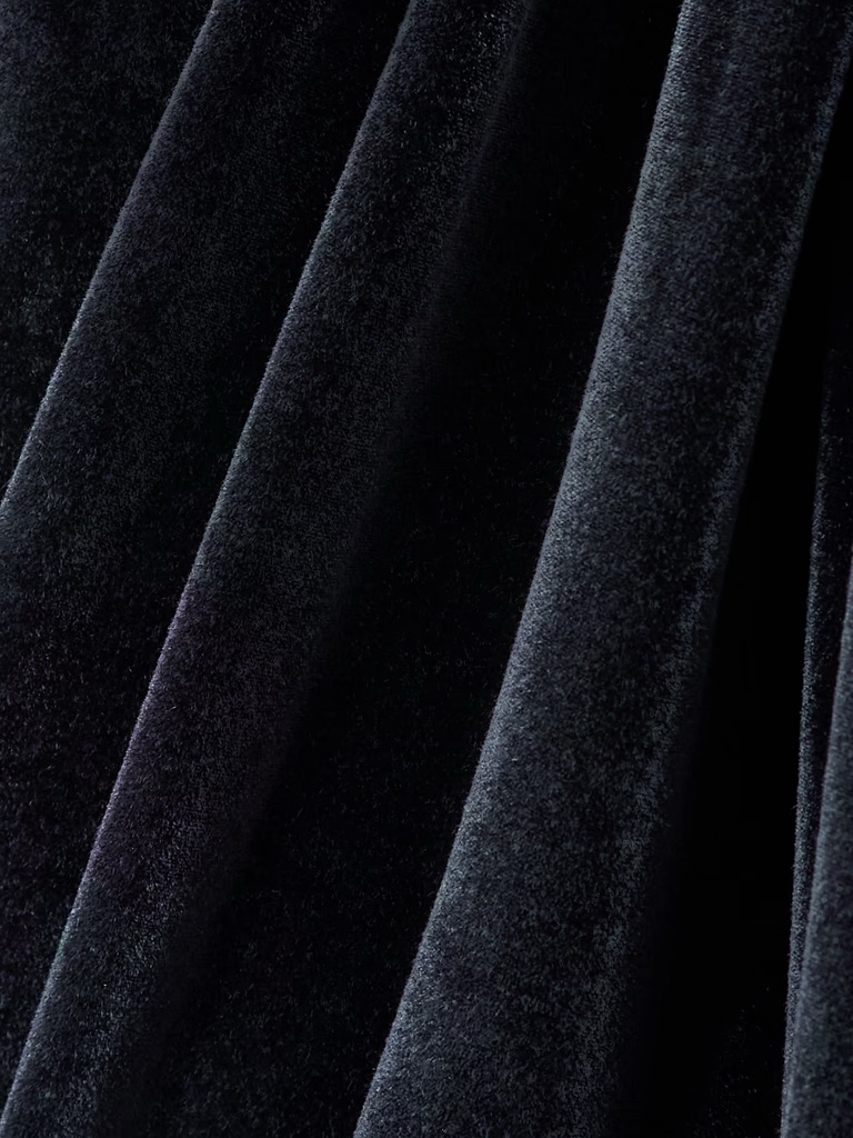 Maygel Coronel Guernica Jersey Gathered Jersey Velvet Maxi Dress In Nightfall — image 5 of 8